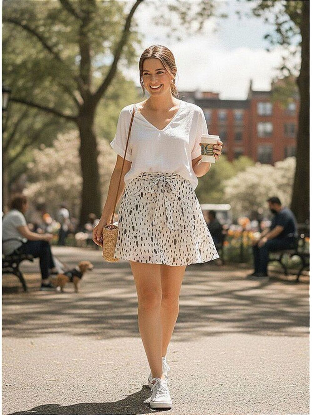 Avec Les Filles Gossip Girl Parisian Mini Skirt Size 4 Ivory French Girl Chic